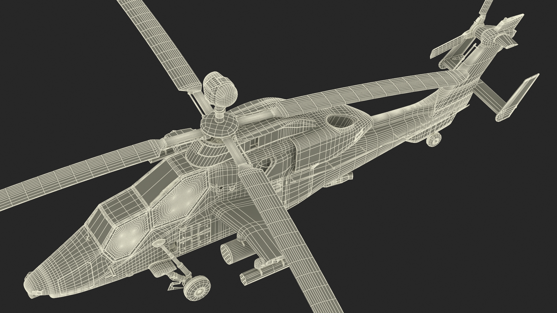 Eurocopter Tiger EC665 Black Rigged for Maya 3D model