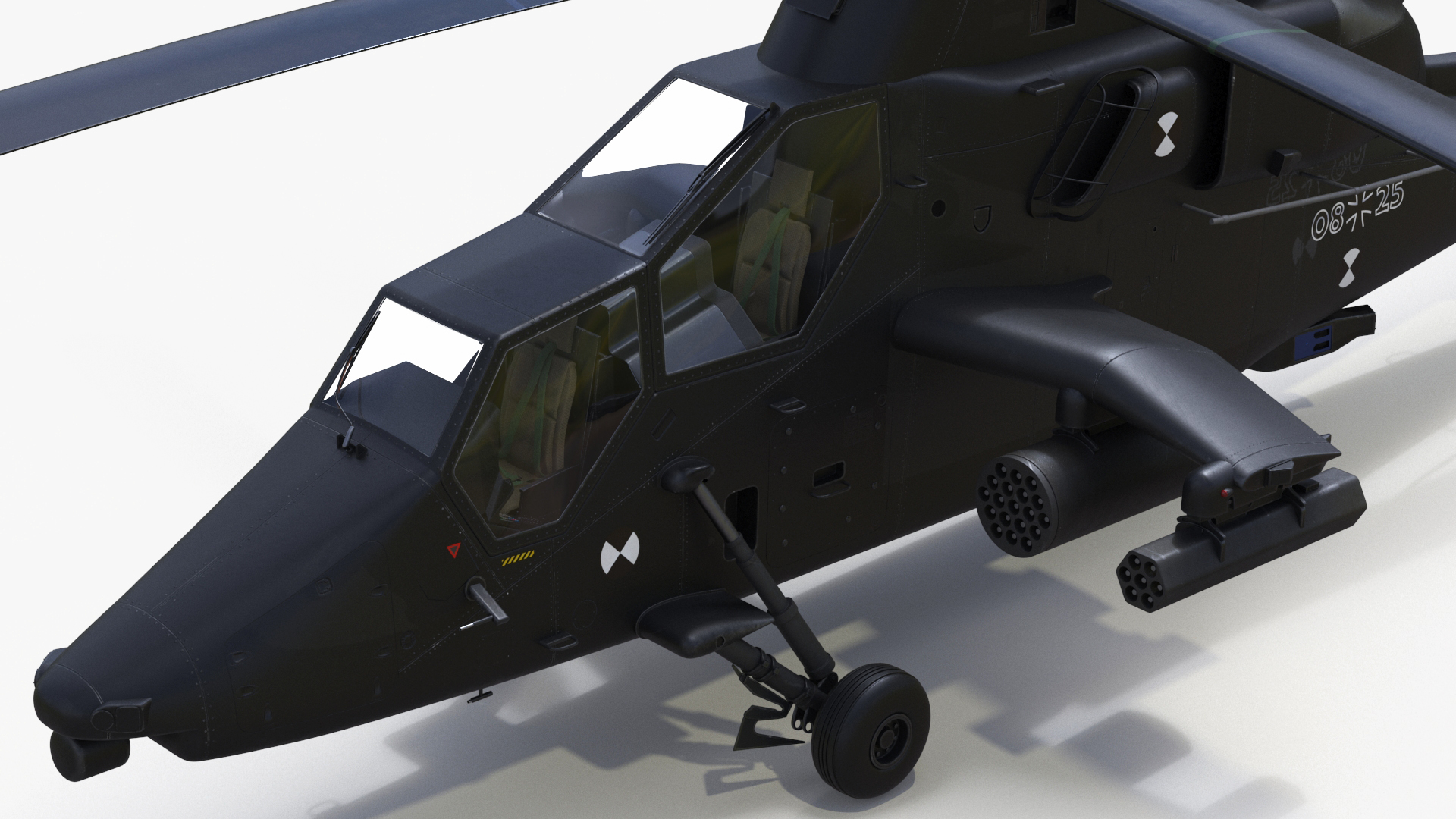 Eurocopter Tiger EC665 Black Rigged for Maya 3D model