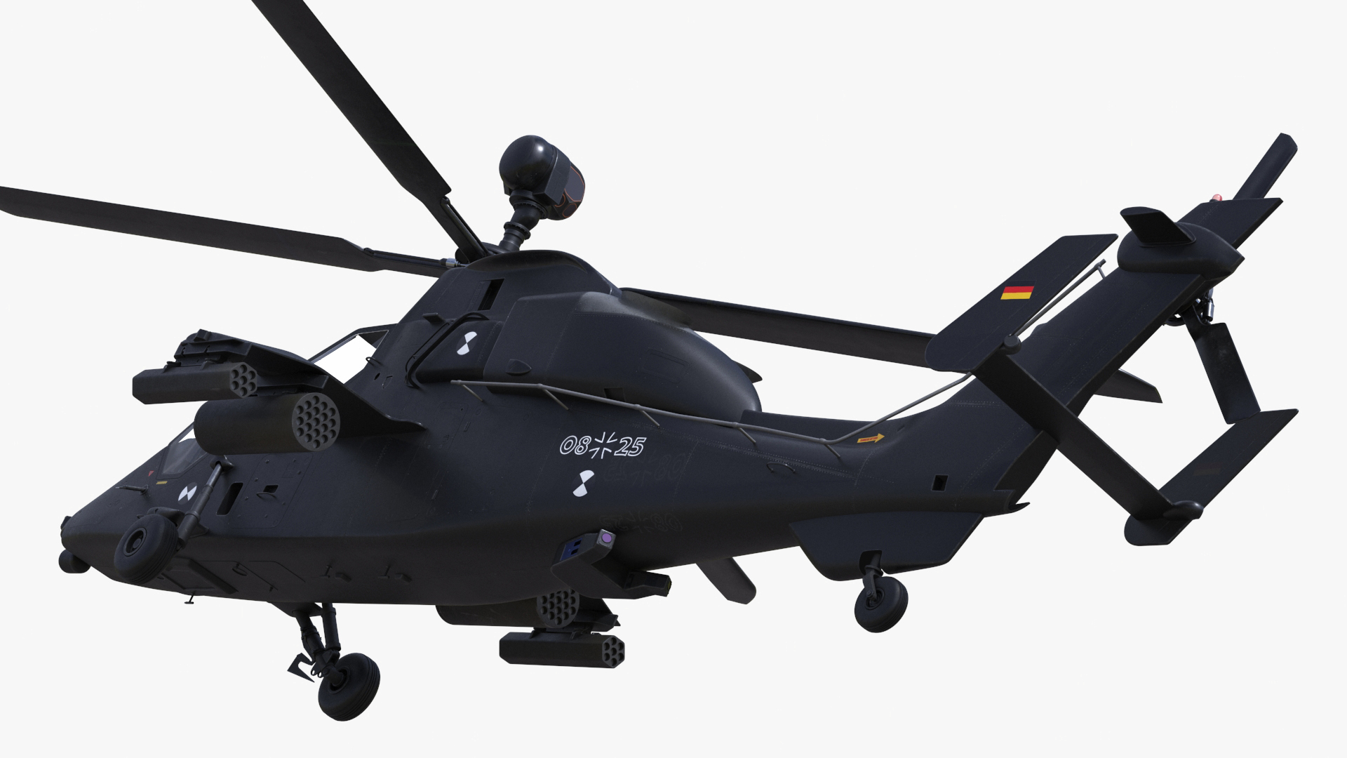 Eurocopter Tiger EC665 Black Rigged for Maya 3D model