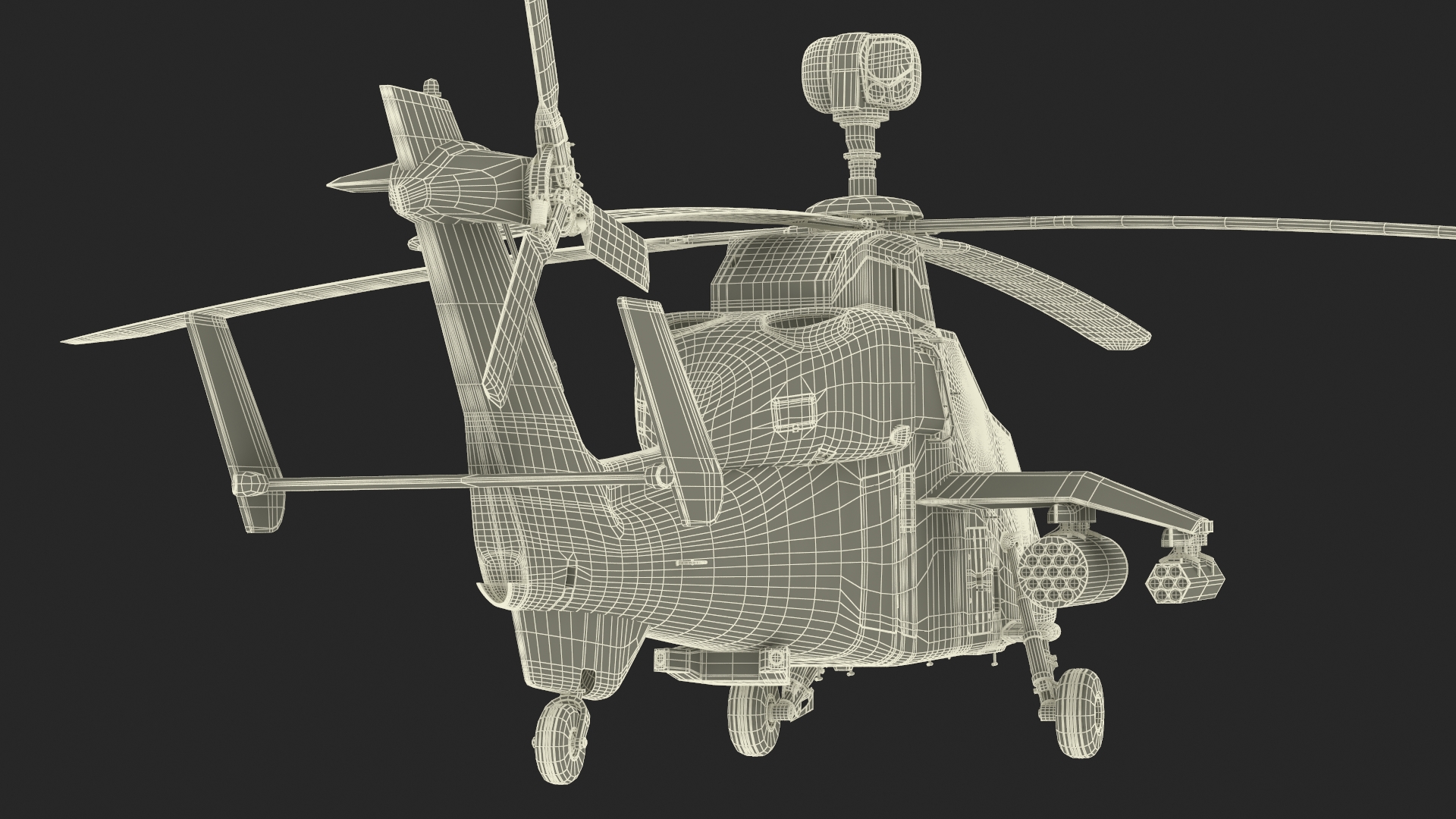 Eurocopter Tiger EC665 Black Rigged for Maya 3D model