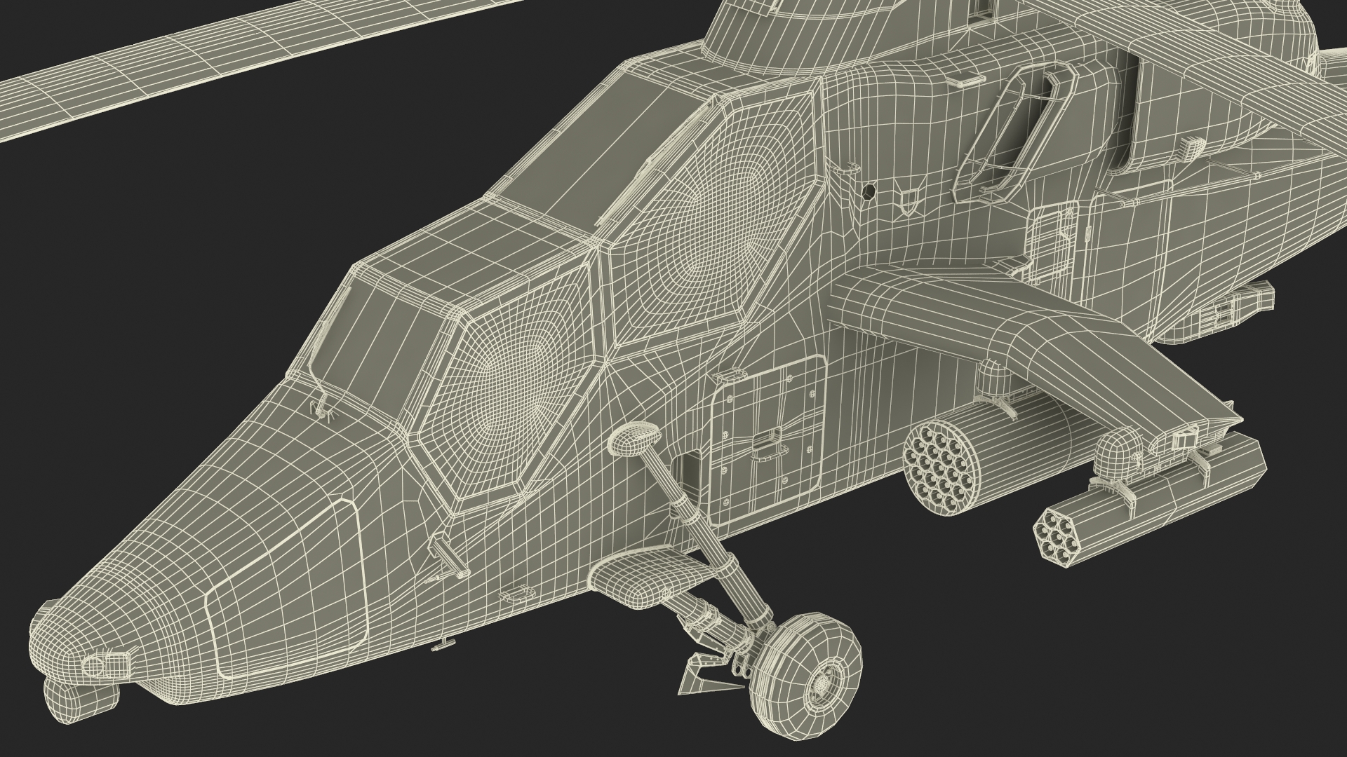 Eurocopter Tiger EC665 Black Rigged for Maya 3D model