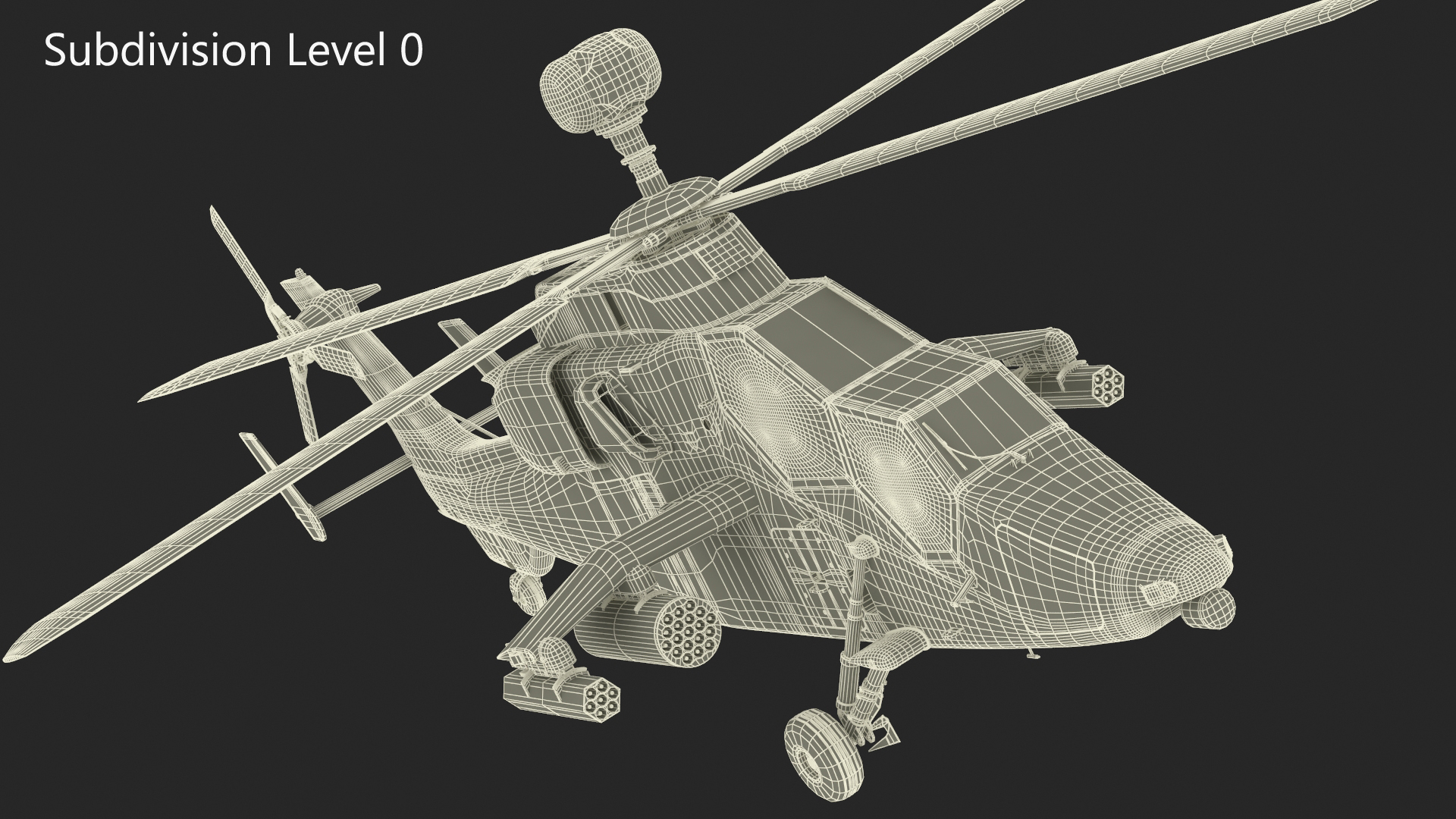 Eurocopter Tiger EC665 Black Rigged for Maya 3D model