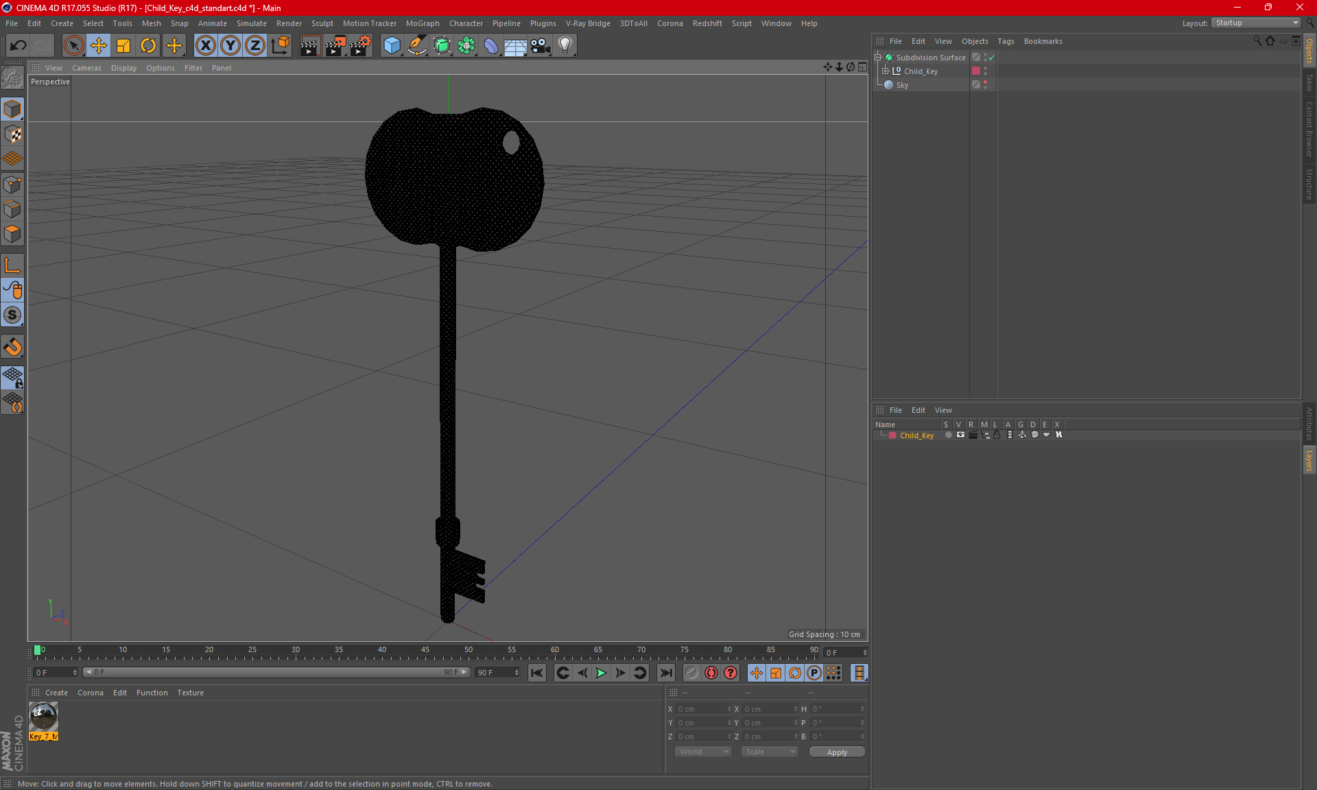 Child Key 3D model
