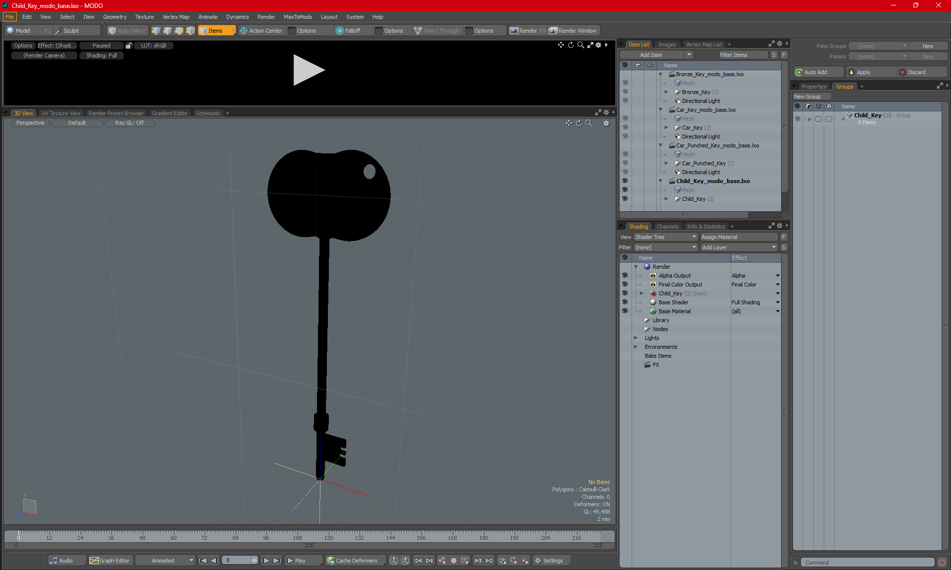 Child Key 3D model