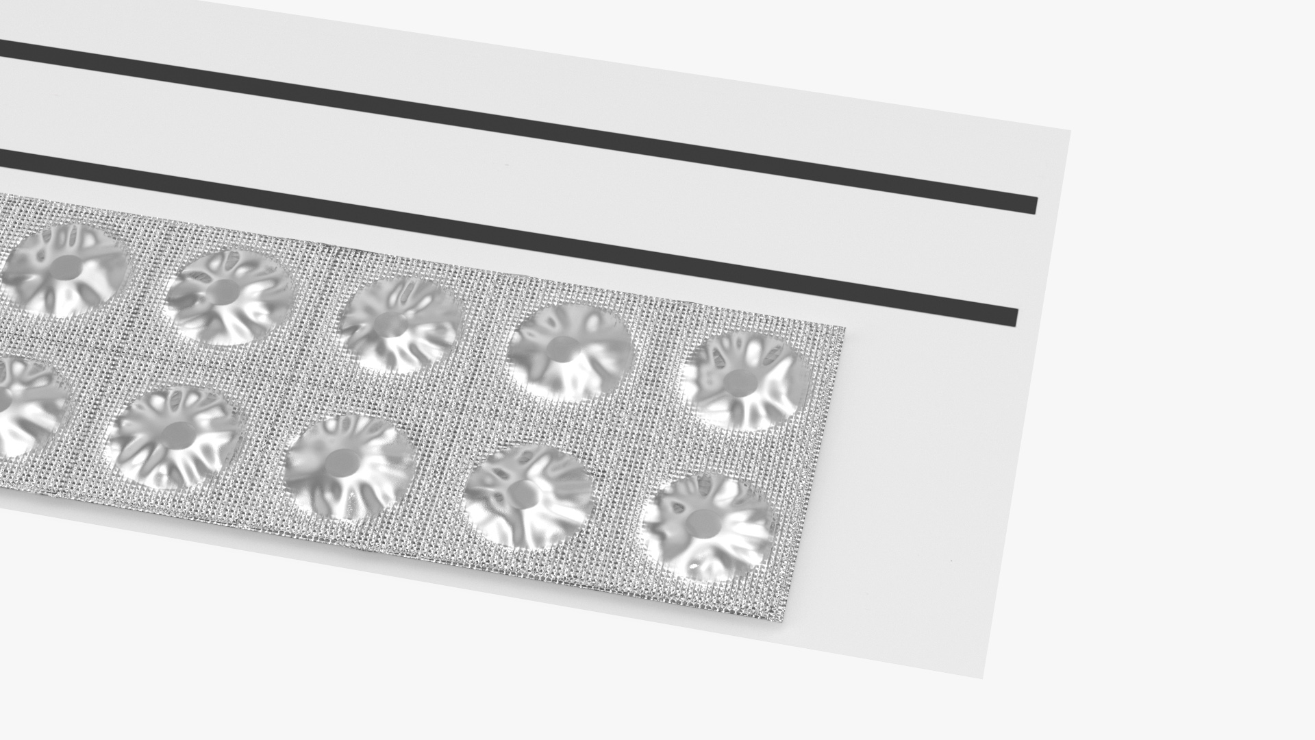 3D Tablets in Blister with Card model