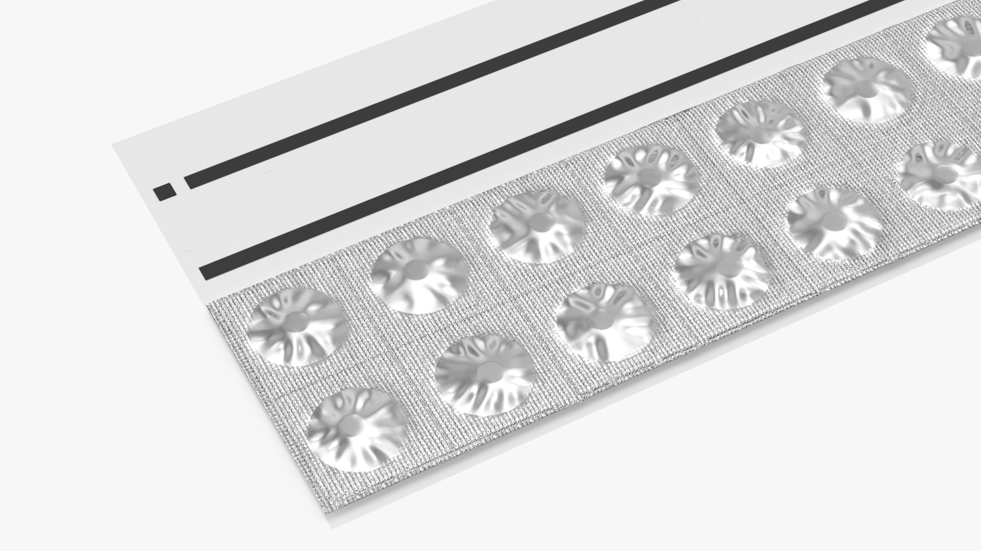3D Tablets in Blister with Card model