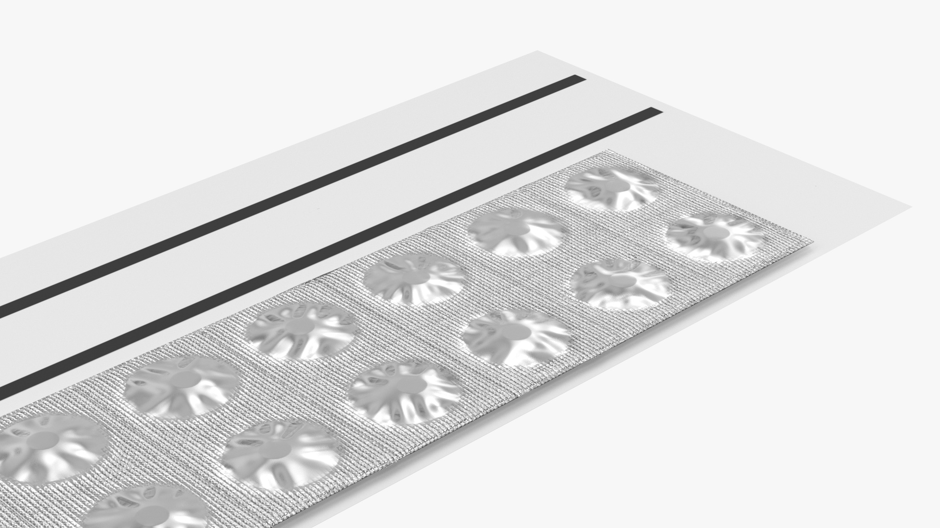 3D Tablets in Blister with Card model