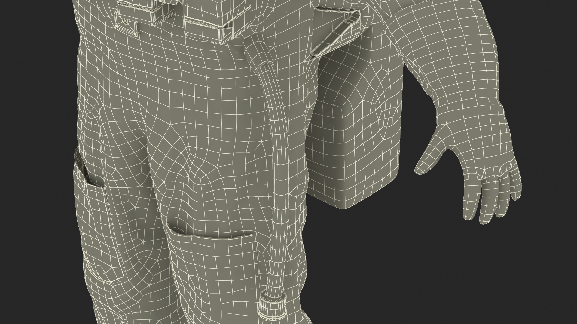 3D Astronaut Space Suit Orlan MK Rigged