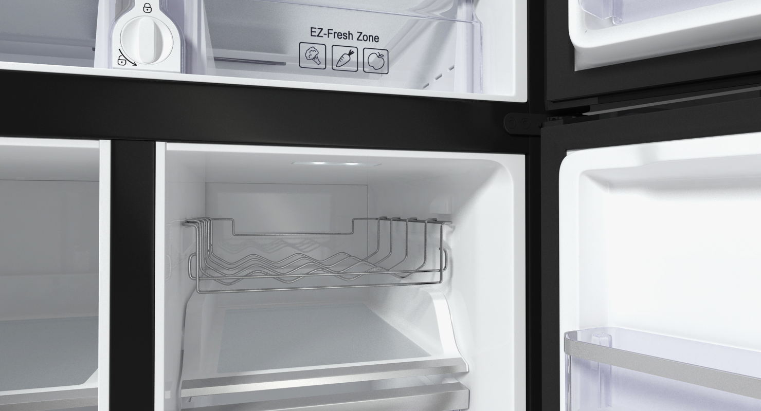 3D 4 Door Flex French Door Smart Refrigerator Black model
