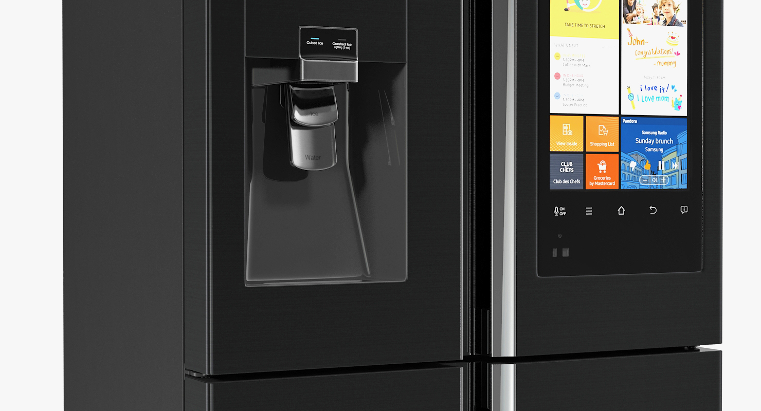3D 4 Door Flex French Door Smart Refrigerator Black model
