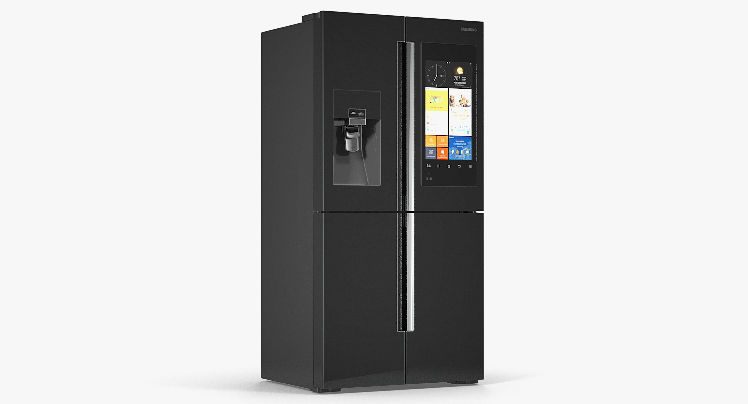 3D 4 Door Flex French Door Smart Refrigerator Black model