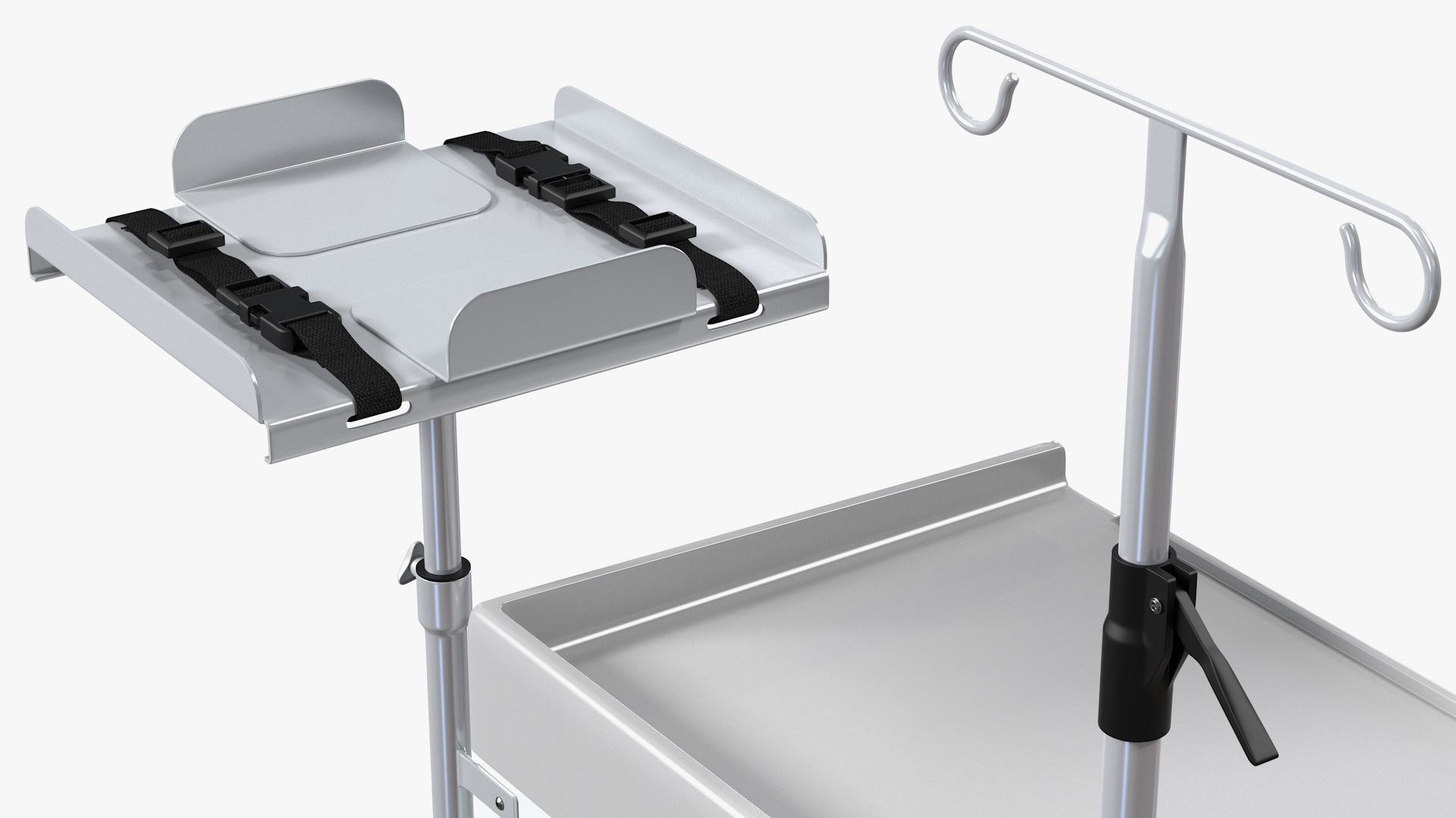 Medical Cart with Defibrillator Shelf 3D