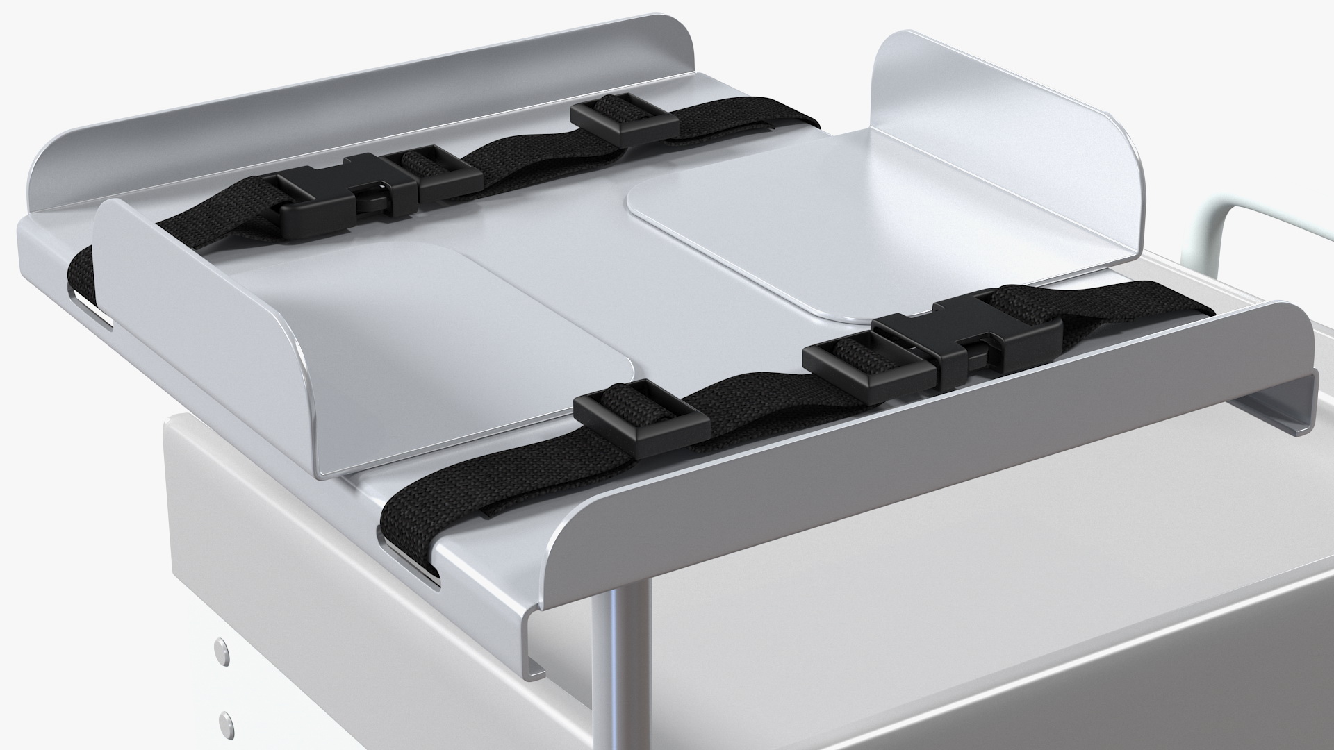 Medical Cart with Defibrillator Shelf 3D