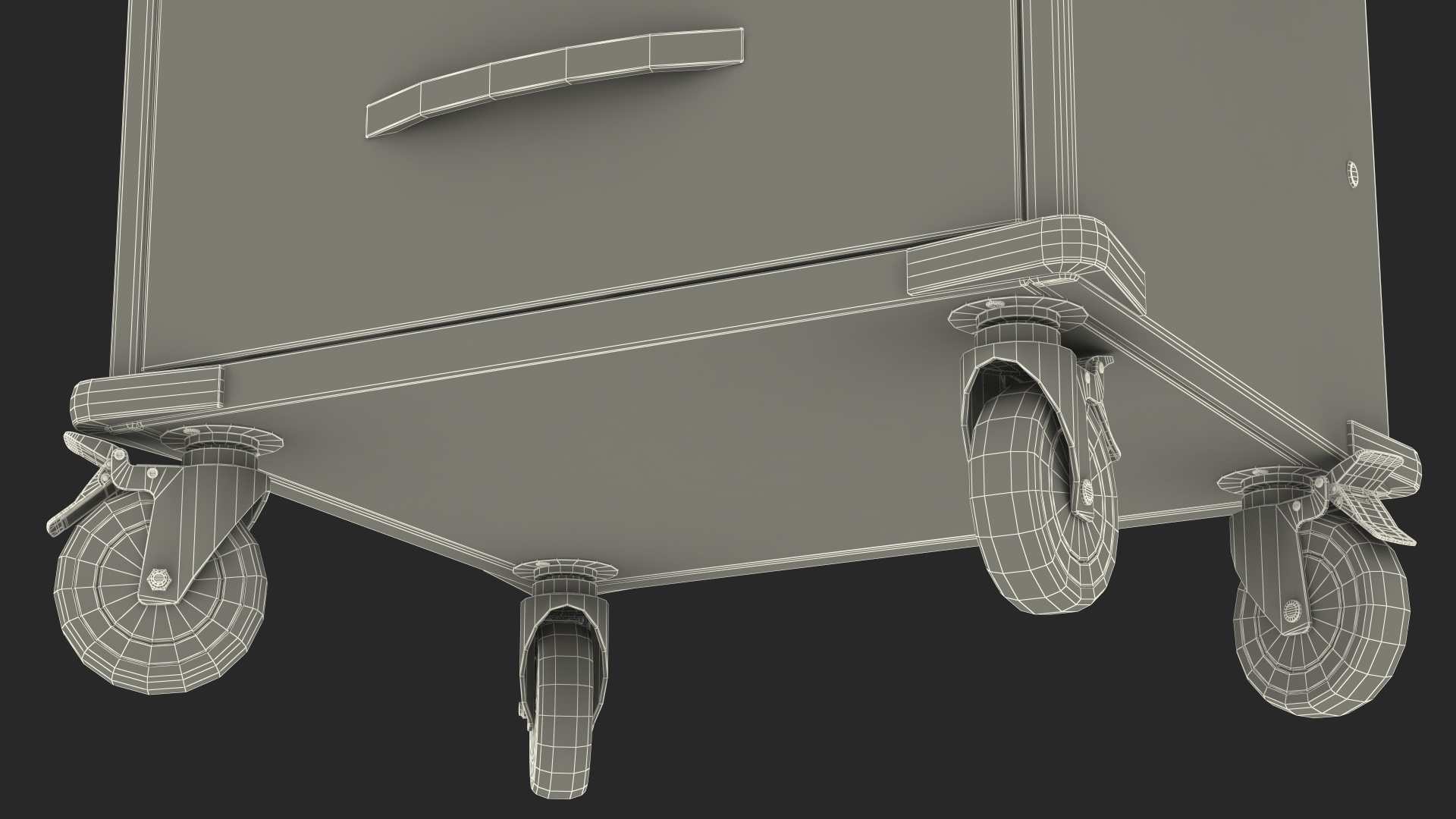 Medical Cart with Defibrillator Shelf 3D
