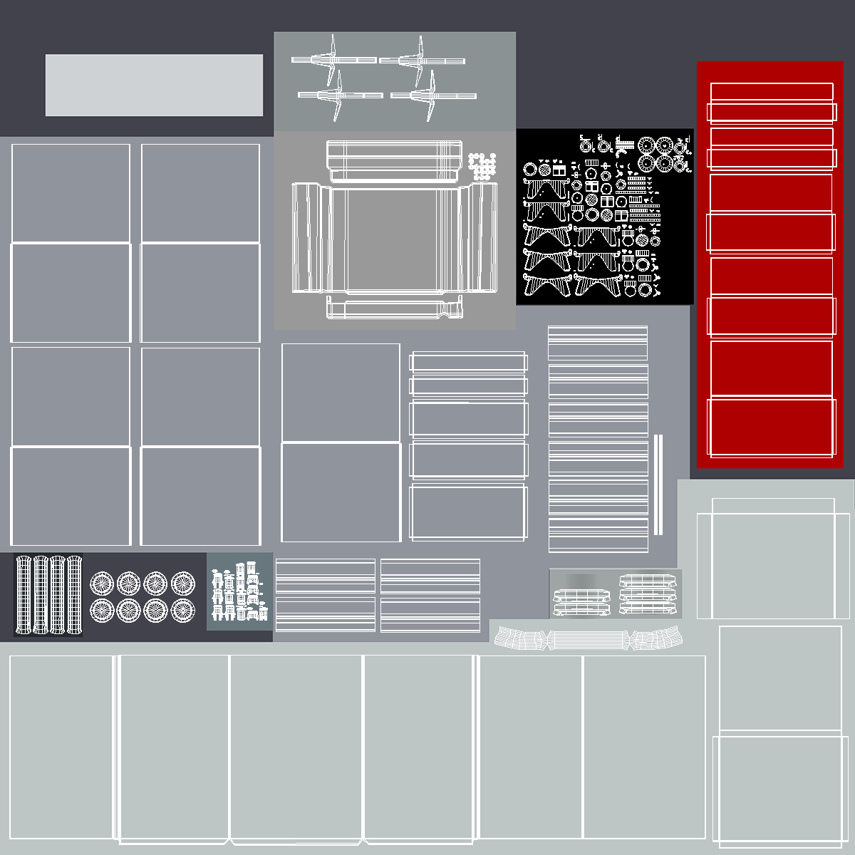 Medical Cart with Defibrillator Shelf 3D