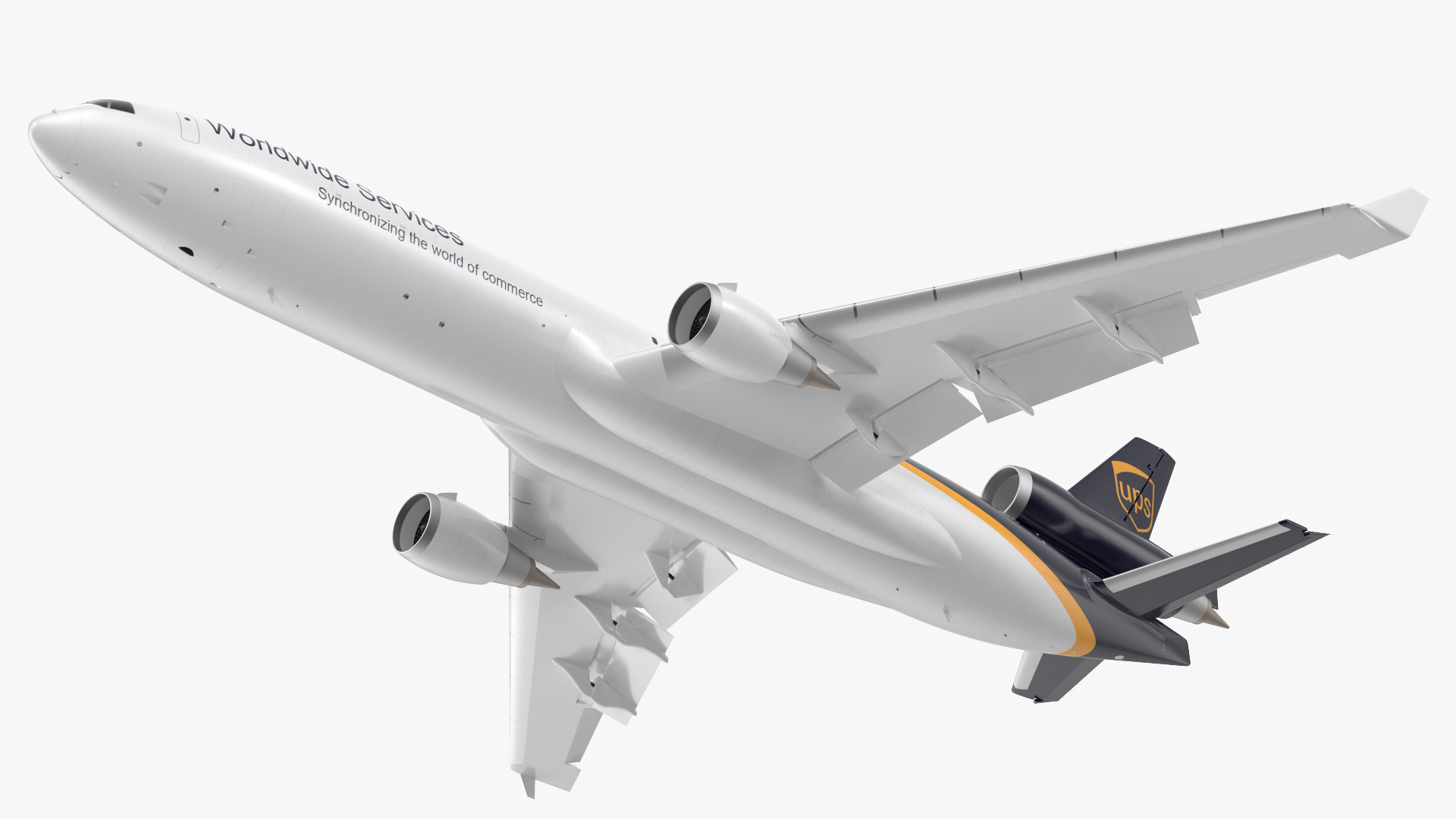 3D model McDonnell Douglas MD11 Tri Jet Airliner UPS Rigged