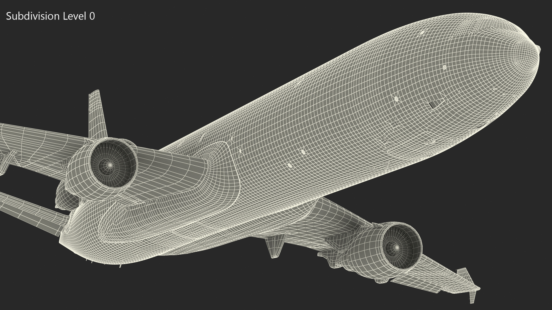 3D model McDonnell Douglas MD11 Tri Jet Airliner UPS Rigged