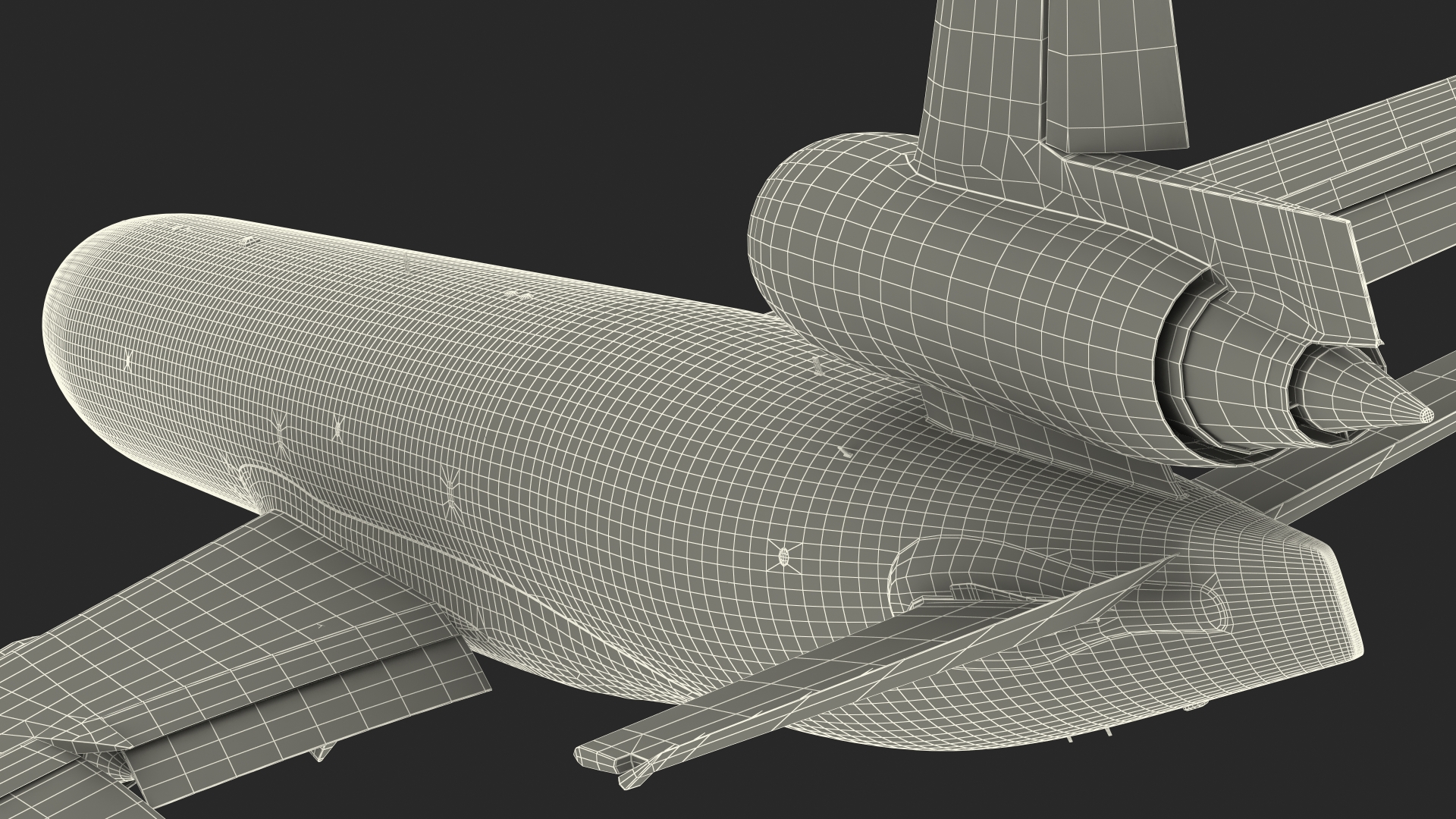 3D model McDonnell Douglas MD11 Tri Jet Airliner UPS Rigged