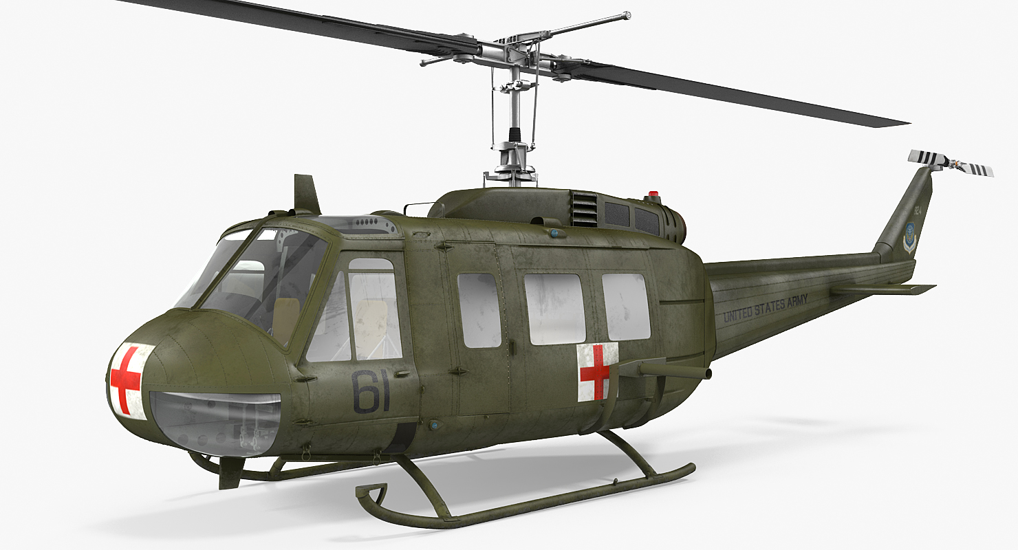 3D Bell UH 1 Iroquois MedEvac
