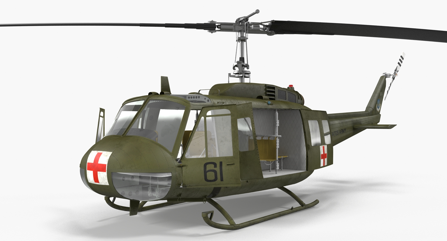 3D Bell UH 1 Iroquois MedEvac