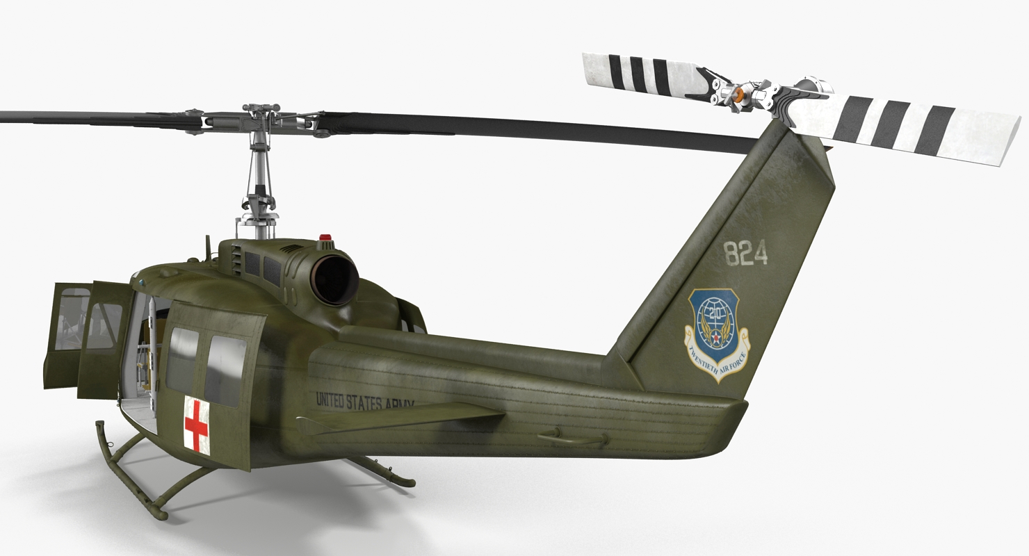 3D Bell UH 1 Iroquois MedEvac