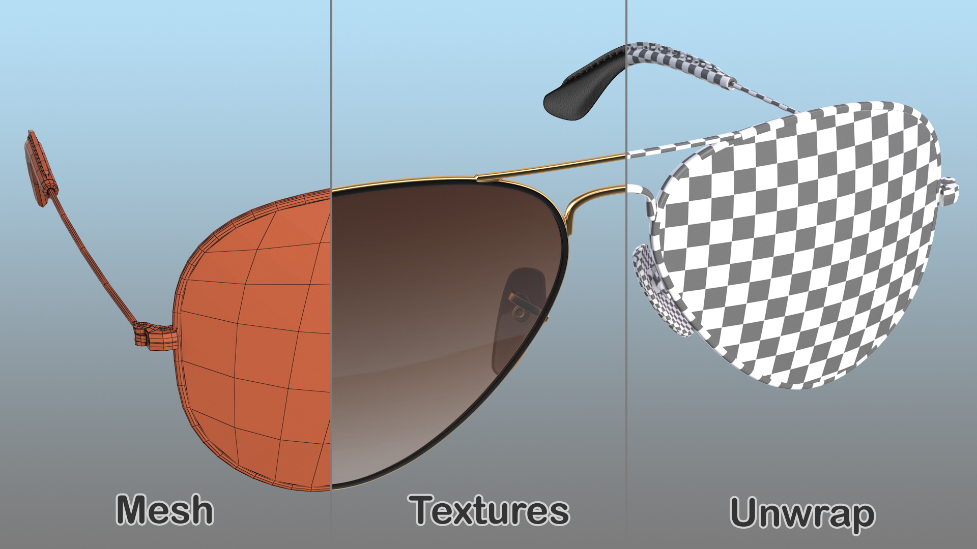 3D Classic Sunglasses model