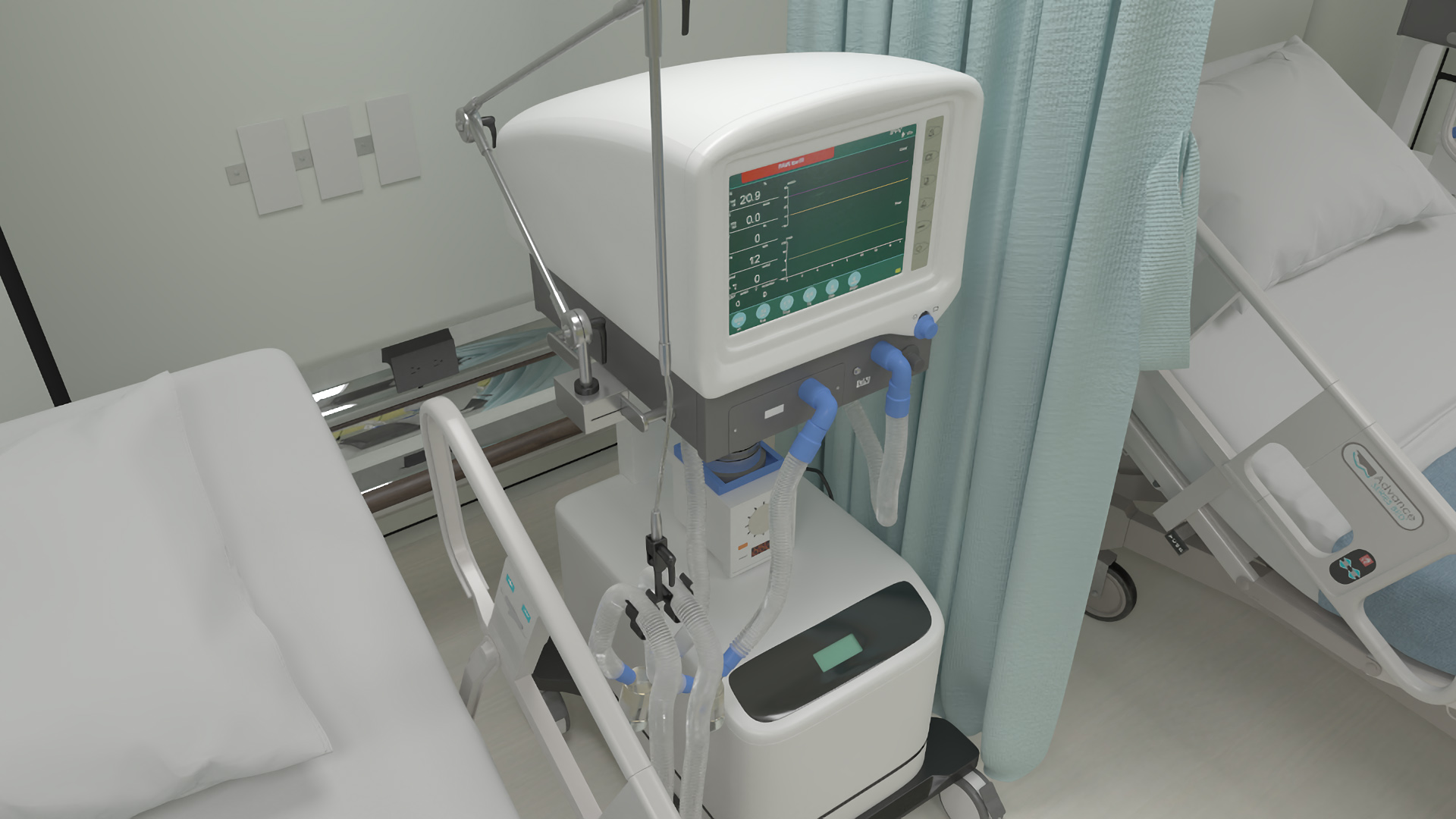 3D Intensive Care Hospital Ward model