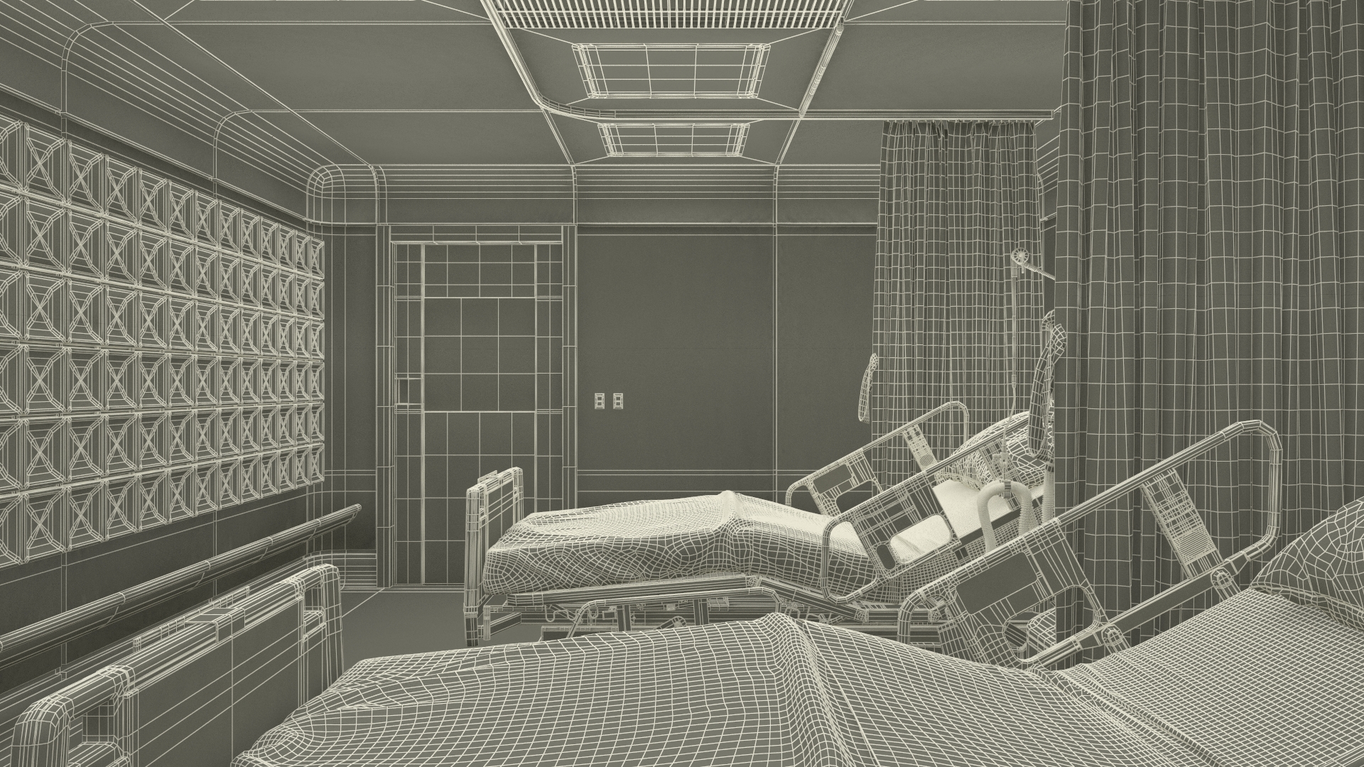 3D Intensive Care Hospital Ward model