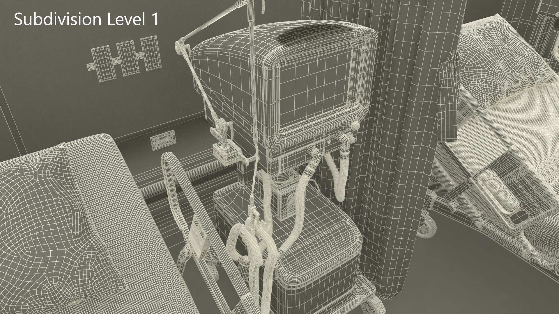 3D Intensive Care Hospital Ward model