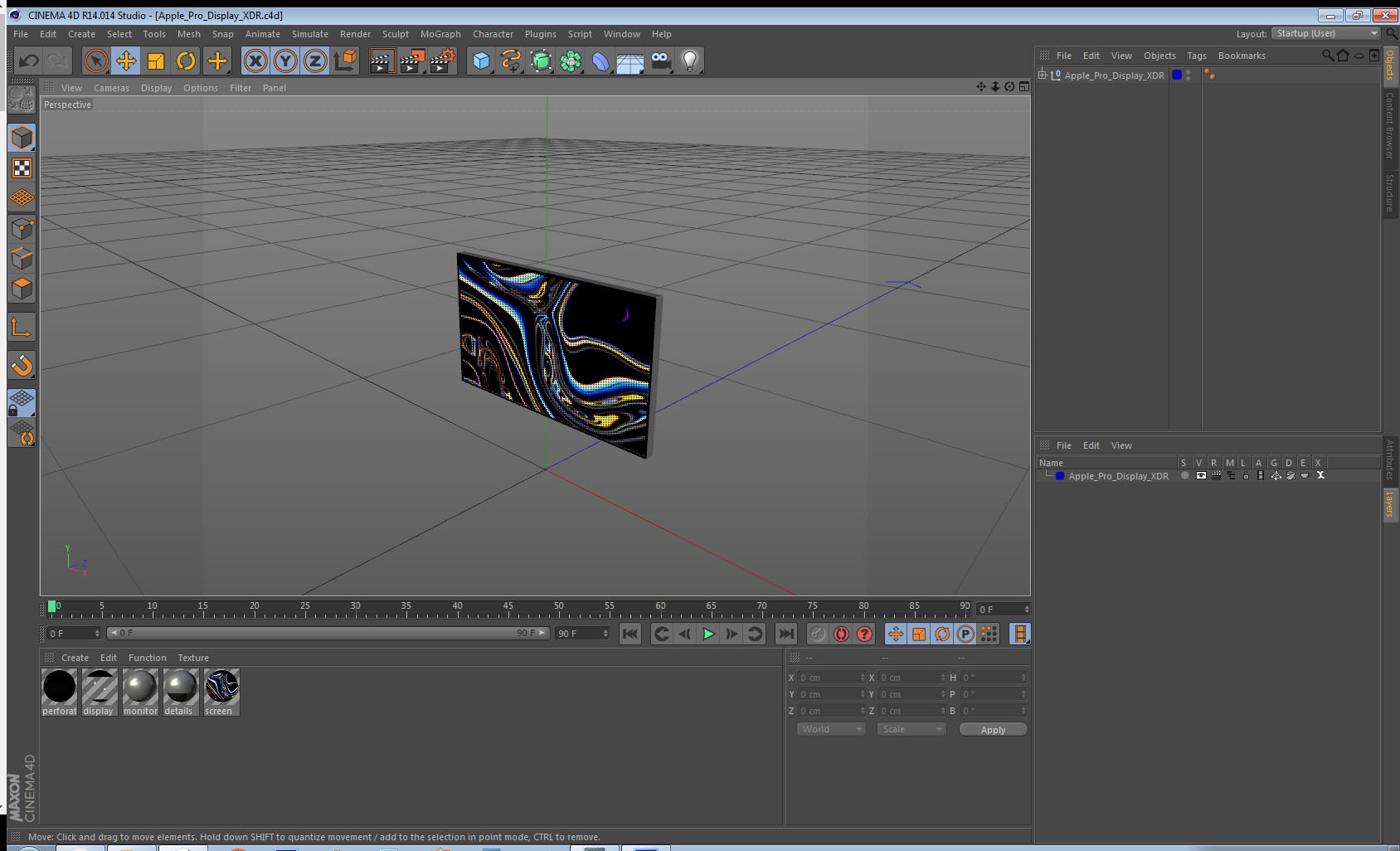 3D Apple Pro Display XDR