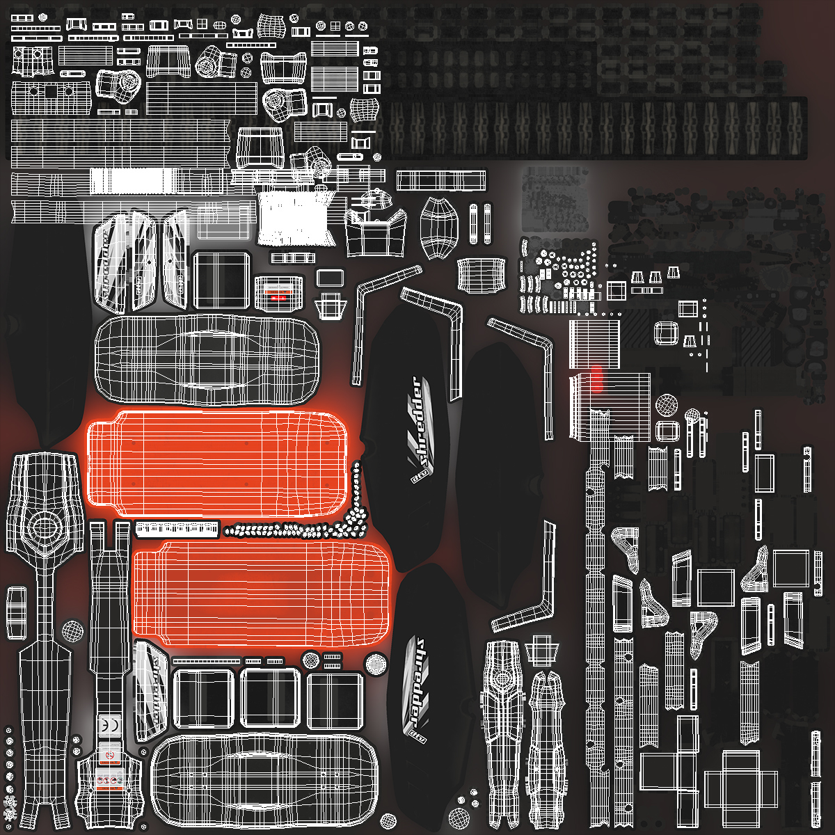 3D DTV Shredder Rigged for Cinema 4D model