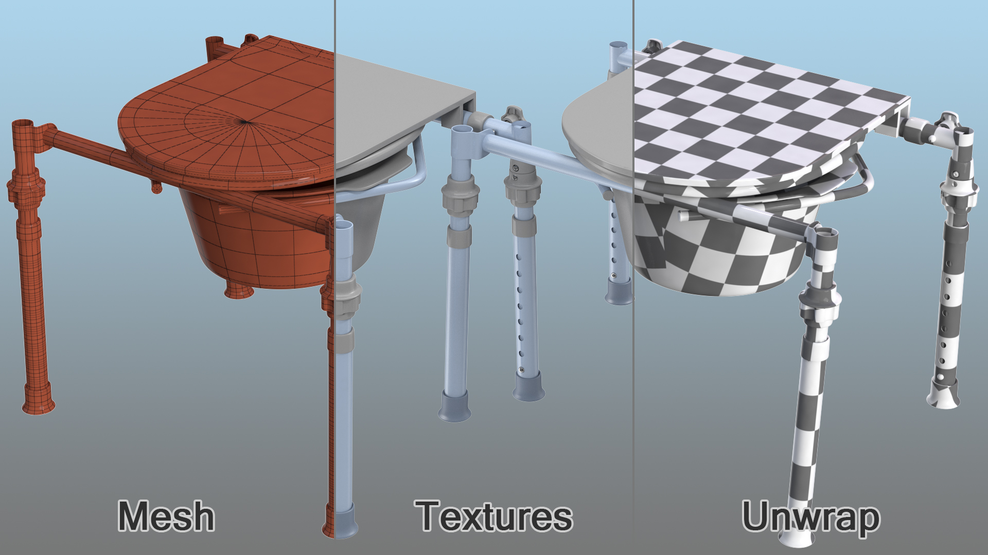 3D model Bedside Commode Seat