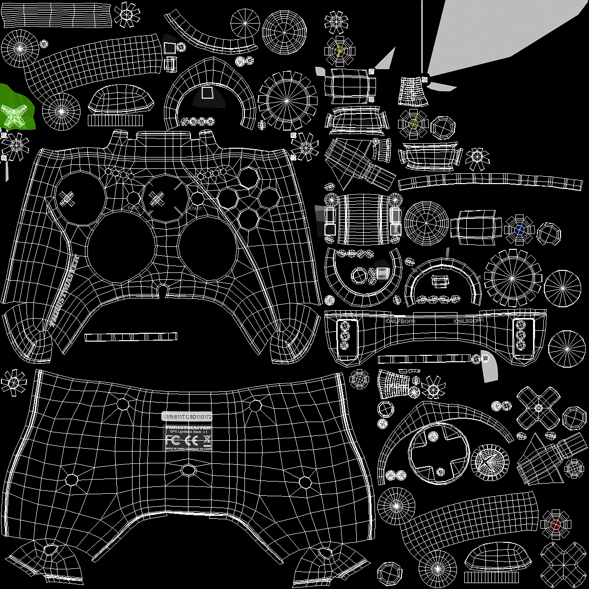 3D Wired Gamepad for Xbox 360 Thrustmaster GPX model