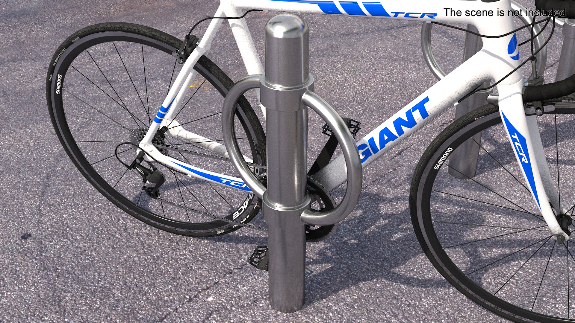 Bicycle Parking Rack Chrome 3D
