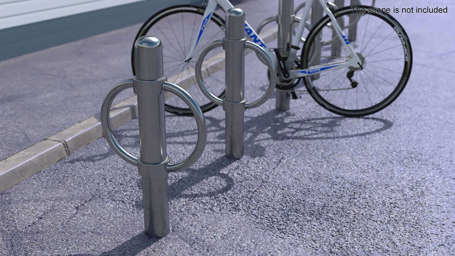 Bicycle Parking Rack Chrome 3D
