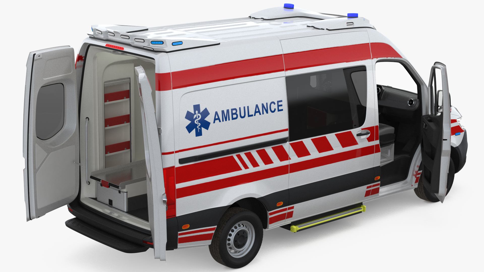 Paramedic Mercedes Benz Sprinter Ambulance 3D
