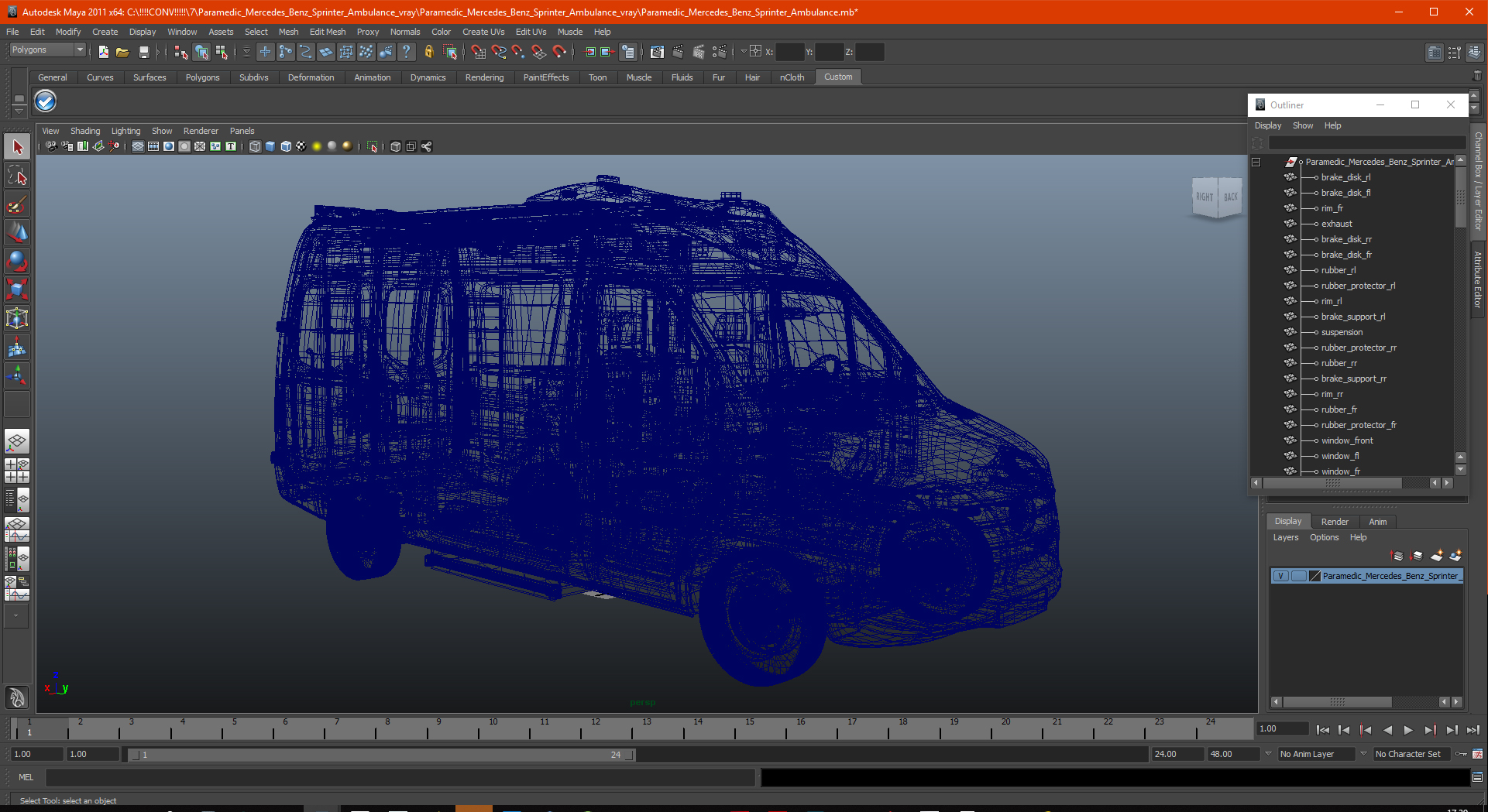 Paramedic Mercedes Benz Sprinter Ambulance 3D
