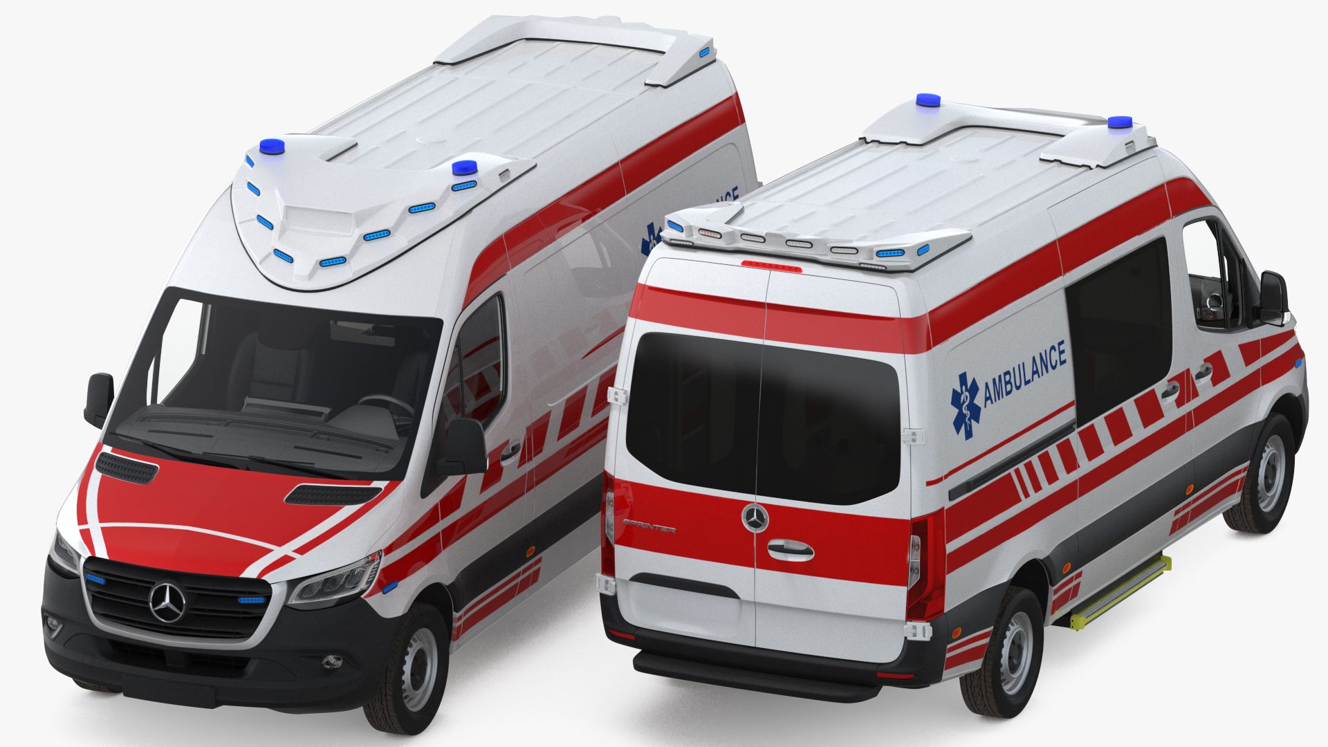 Paramedic Mercedes Benz Sprinter Ambulance 3D