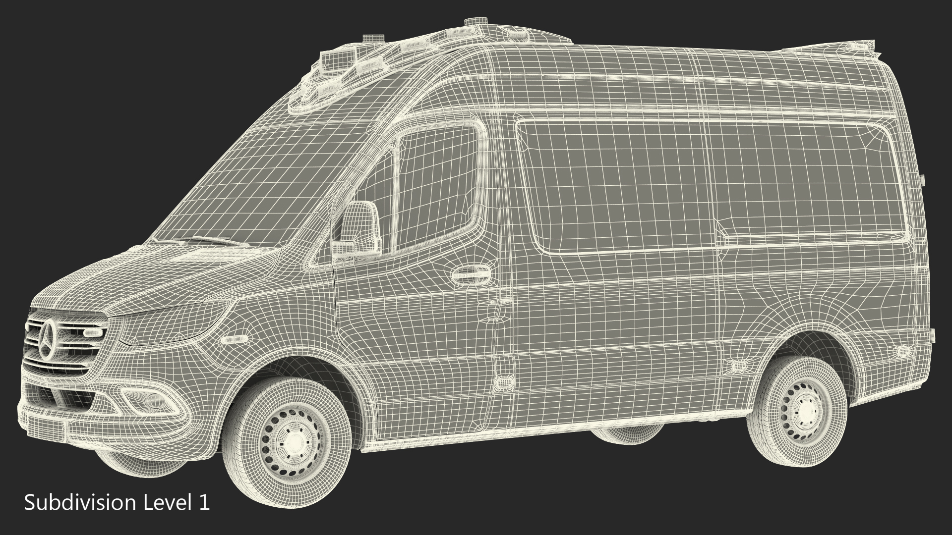 Paramedic Mercedes Benz Sprinter Ambulance 3D