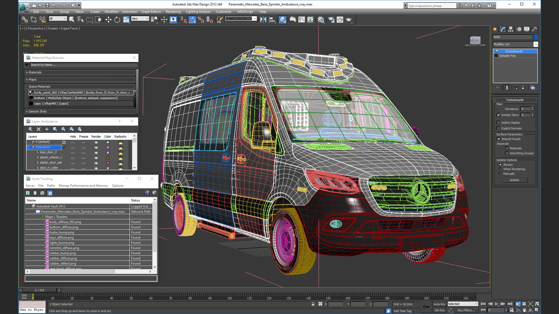 Paramedic Mercedes Benz Sprinter Ambulance 3D