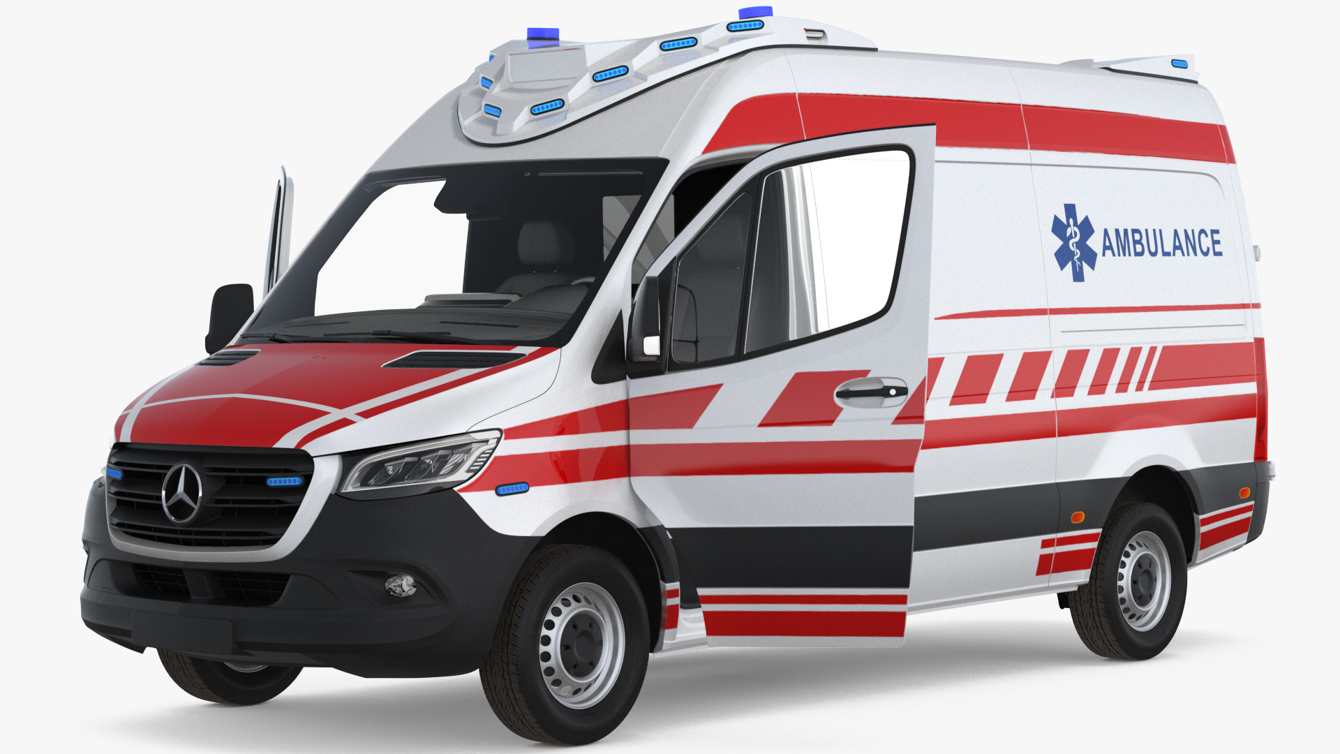 Paramedic Mercedes Benz Sprinter Ambulance 3D