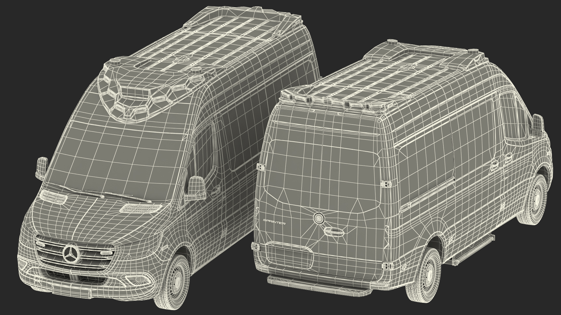 Paramedic Mercedes Benz Sprinter Ambulance 3D