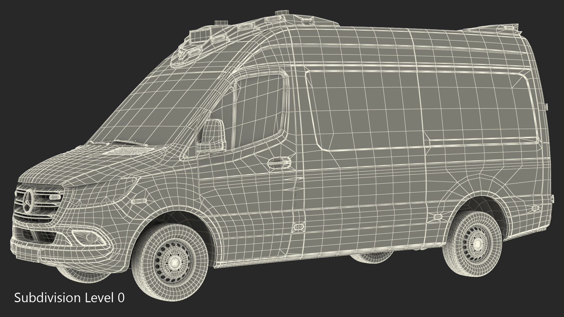 Paramedic Mercedes Benz Sprinter Ambulance 3D