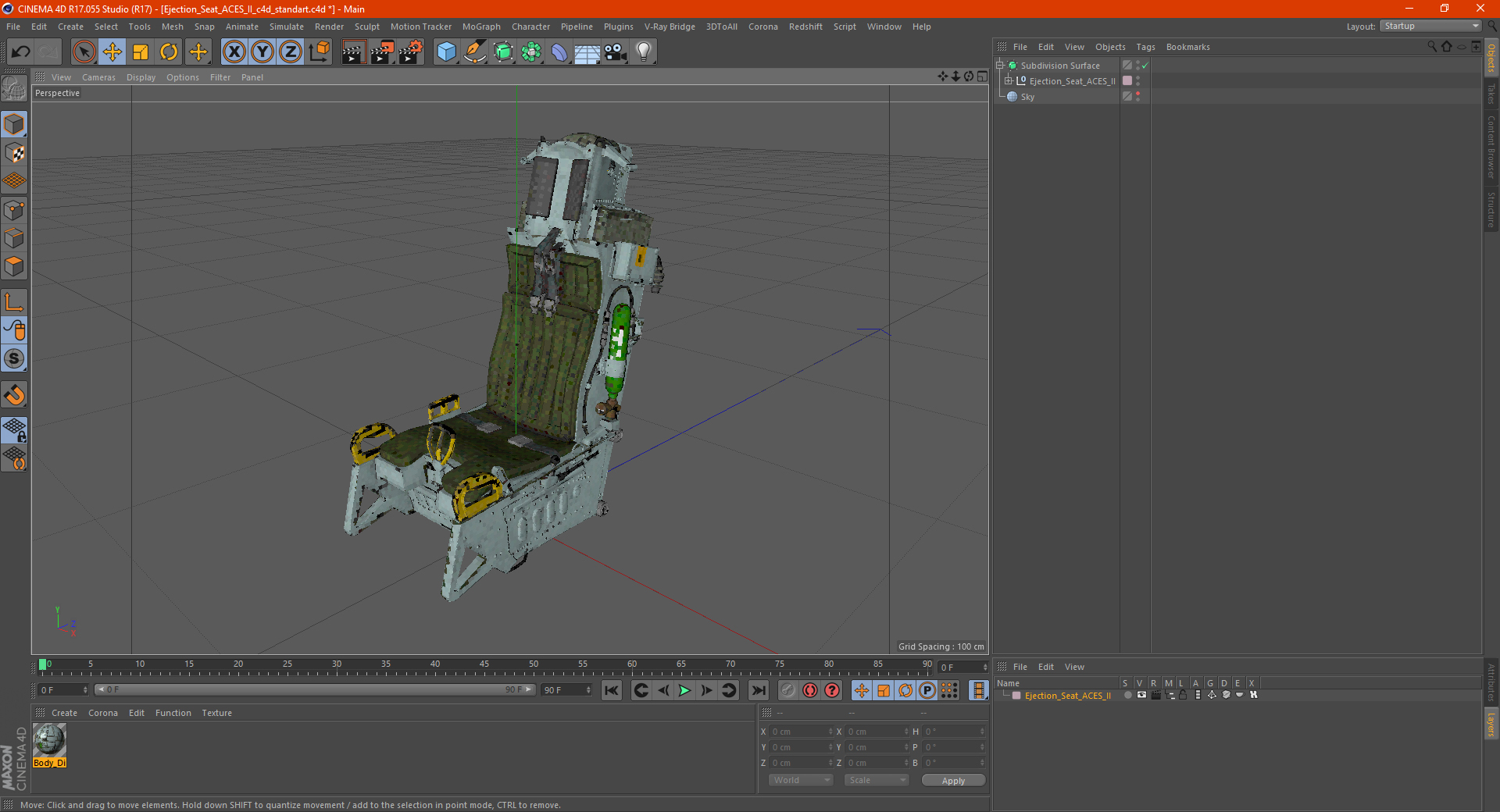 3D Ejection Seat ACES II