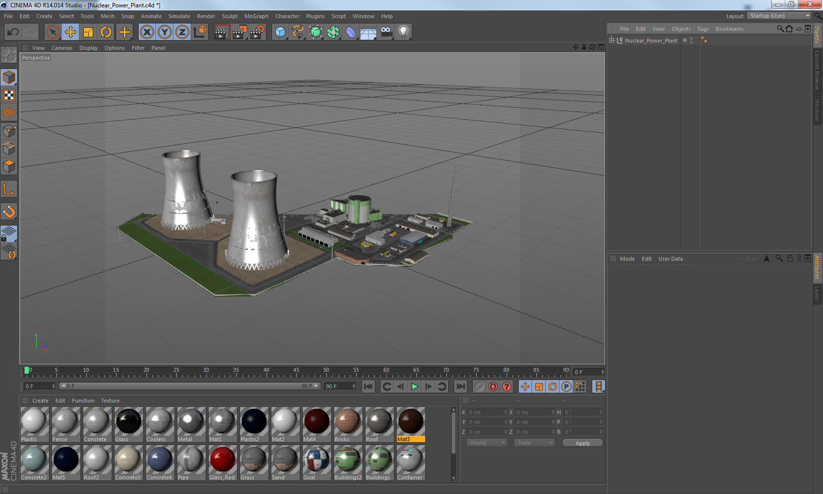 Nuclear Power Plant 3D model