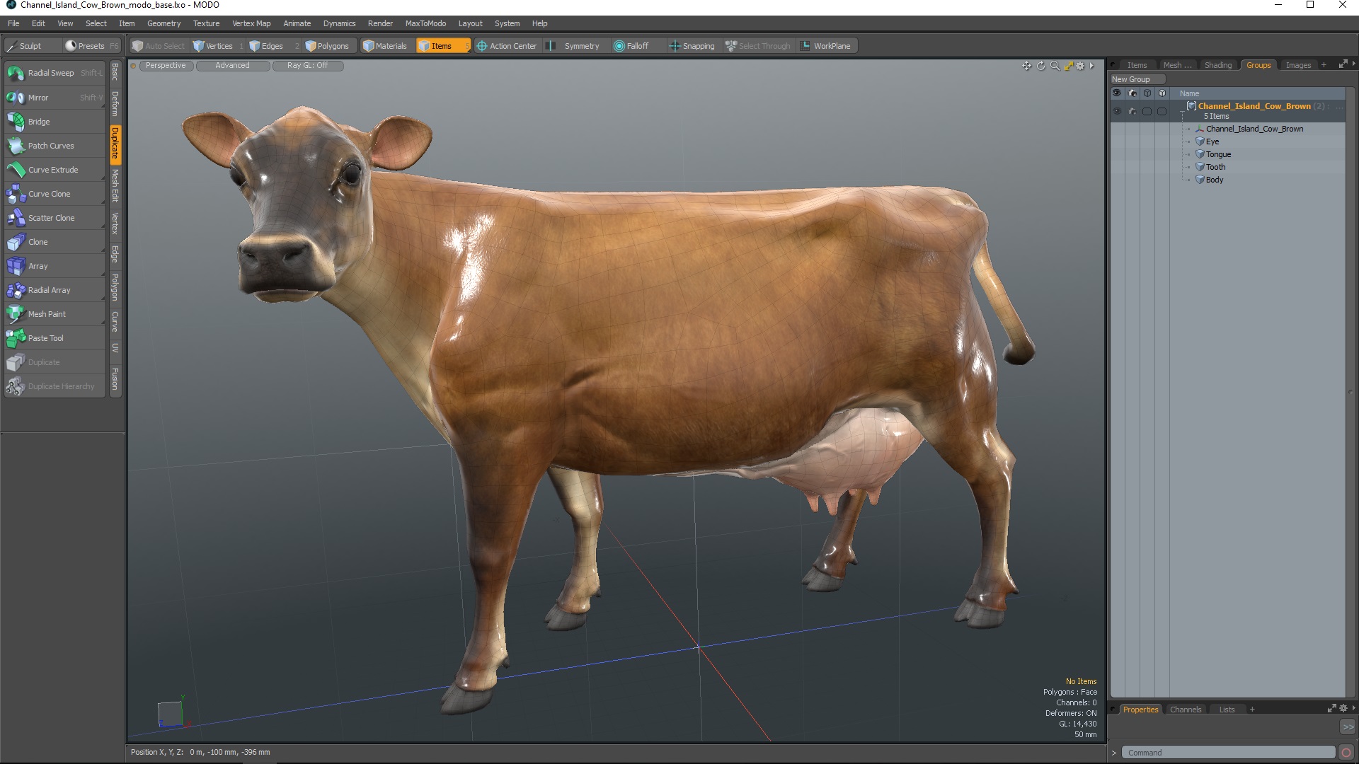 Channel Island Cow Brown 3D model