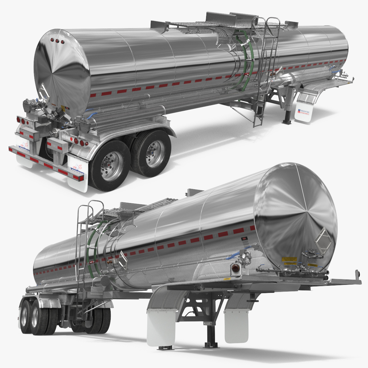 2026 Tremcar 7000 Liquid Tank Trailer Silver Rigged