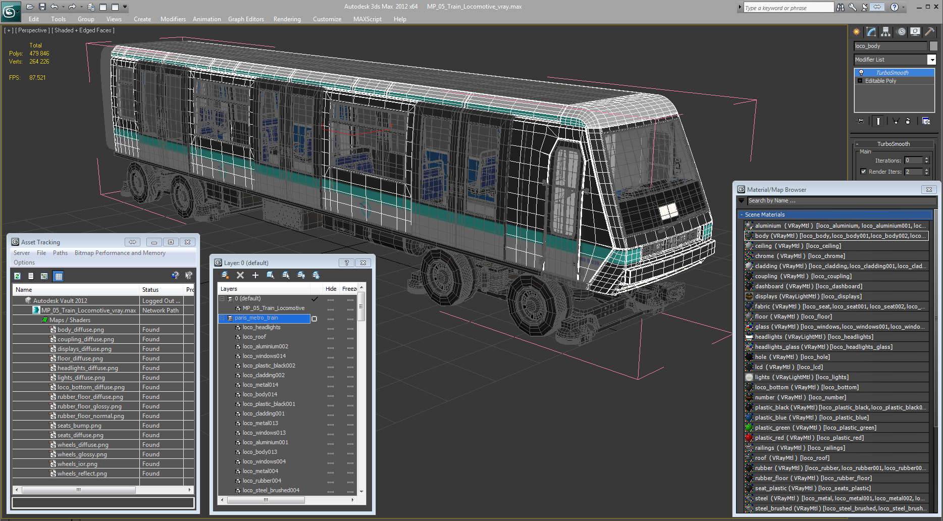 MP 05 Train Locomotive 3D