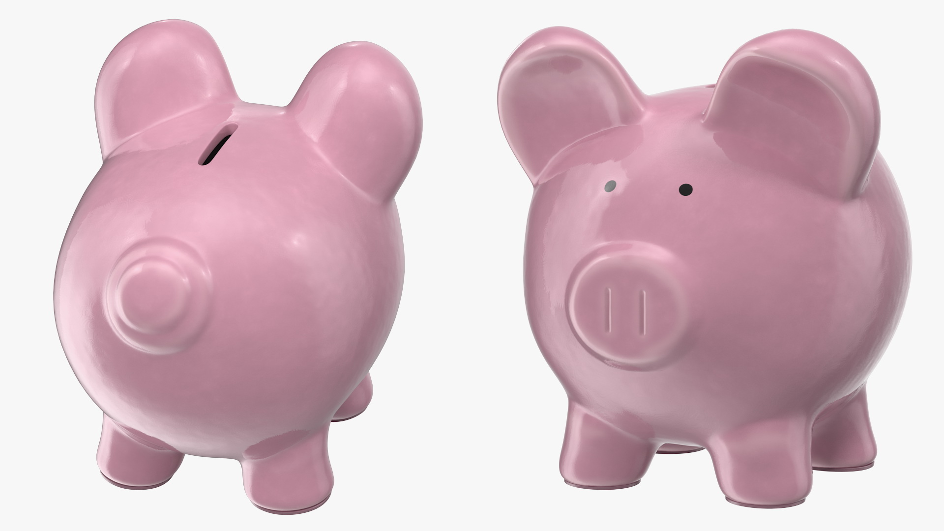 Scales Piggy Bank And Coins 3D