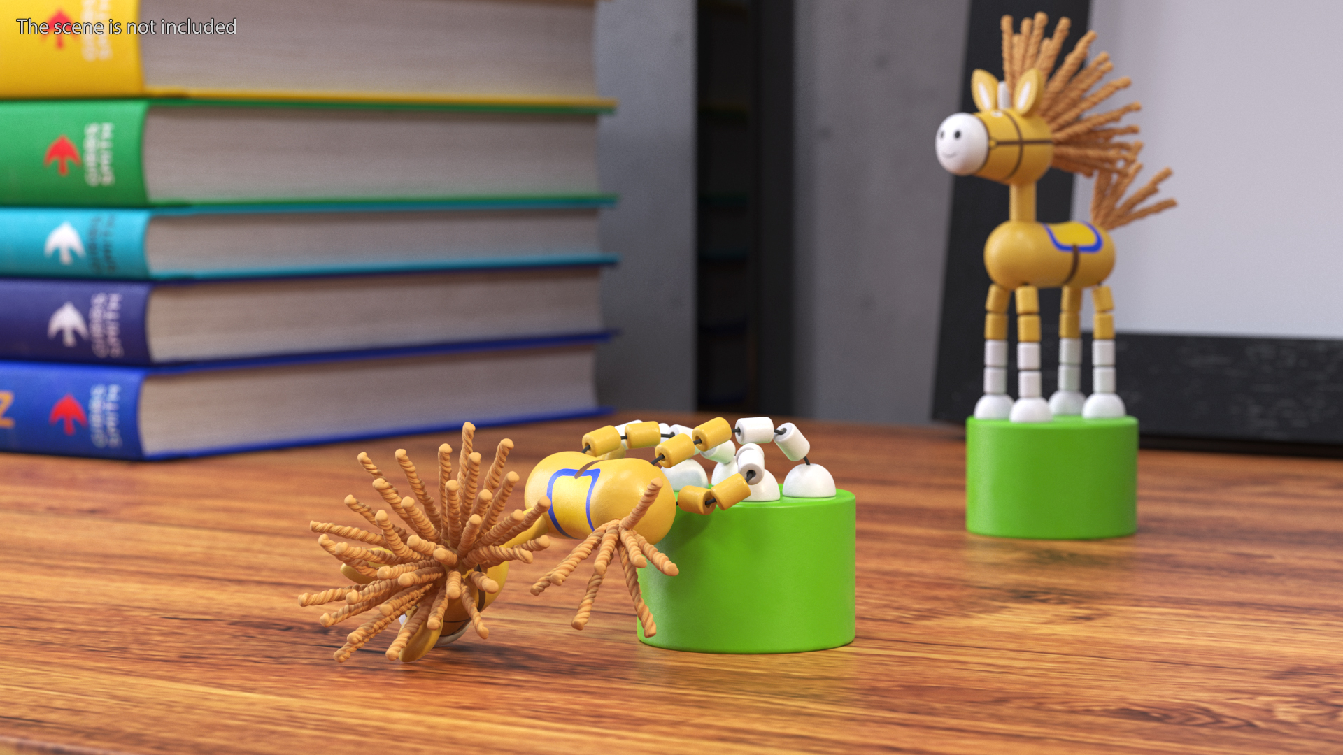 3D Thumb Push Puppet Yellow Unicorn Lying Pose model